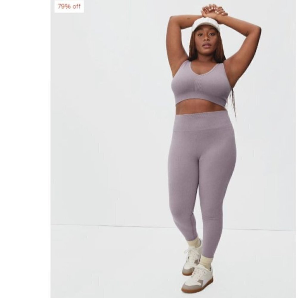 Everlane Ribbed The Seamless Yoga Lounge Legging Cotton Size Medium - Large